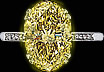 Oval fancy yellow diamond ring